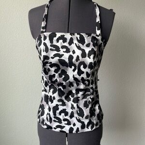 Caché top animal print size medium halter option